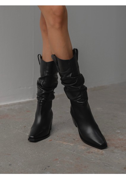 Dune Siyah Hakiki Deri Kadın Çizme fiyatları