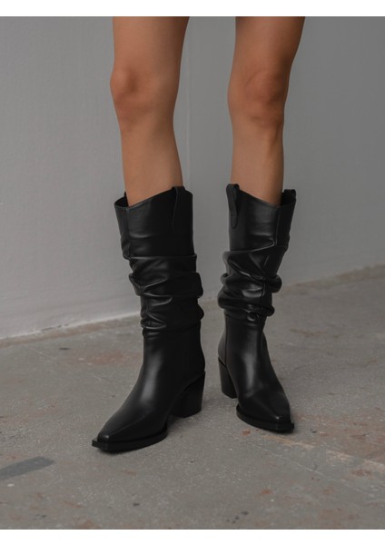 Dune Siyah Hakiki Deri Kadın Çizme fırsatları