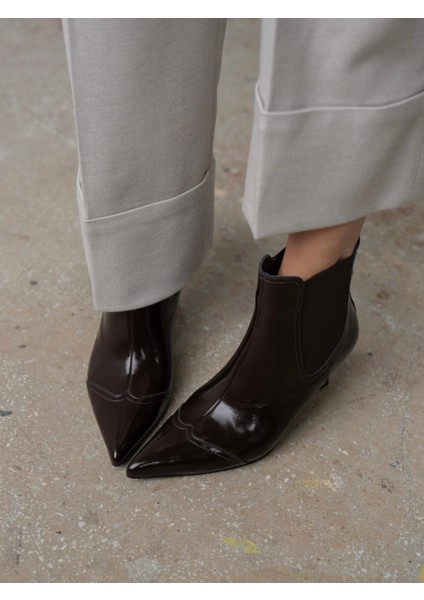 Kloyd Kahve Rugan Hakiki Deri Kadın Bot fırsatları