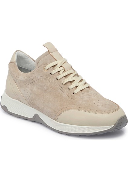 Bej Hakiki Süet Deri Erkek Sneaker - E24I1AY56639-B79