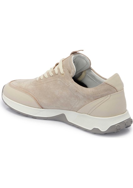 Bej Hakiki Süet Deri Erkek Sneaker - E24I1AY56639-B79