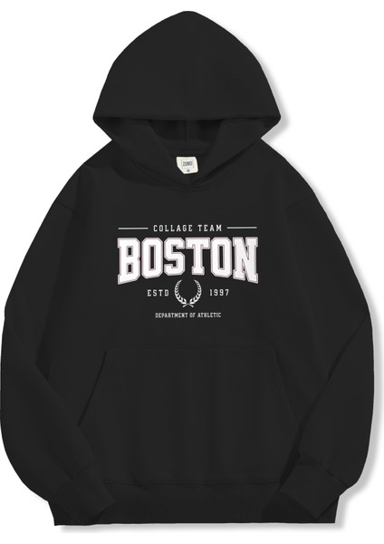 Unisex Sweatshirt Oversize Hoodie Boston College Team fırsatları