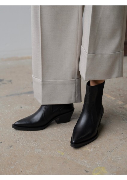 Pylo Siyah Hakiki Deri Kadın Bot fırsatları