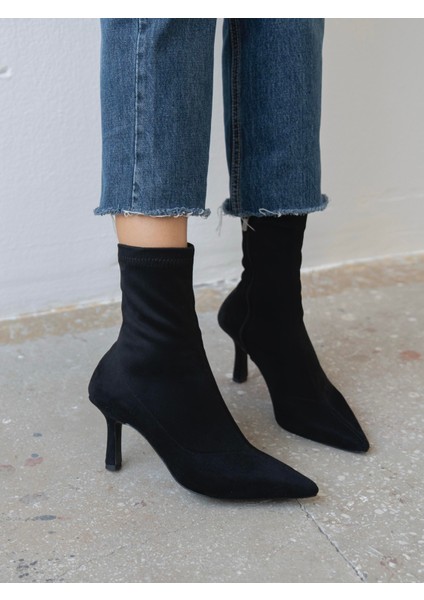 Dina Streç Siyah Süet Bot fırsatları