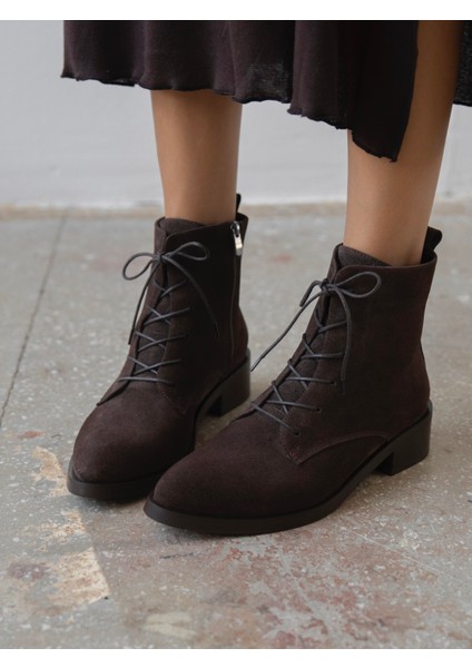 Moli Kahve Süet Hakiki Deri Kadın Bot fiyatları