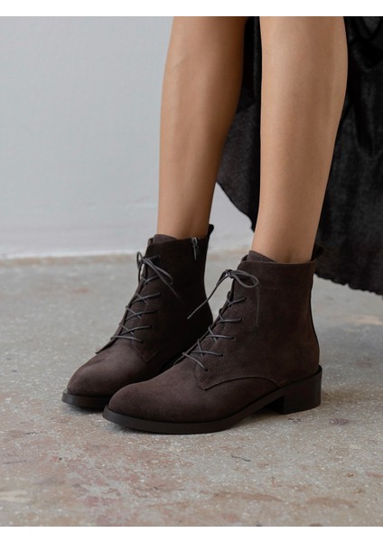 Moli Kahve Süet Hakiki Deri Kadın Bot fırsatları