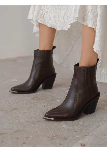 Asron Kahve Hakiki Deri Kadın Bot fırsatları