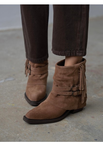 Rynel Camel Süet Hakiki Deri Kadın Bot fırsatları