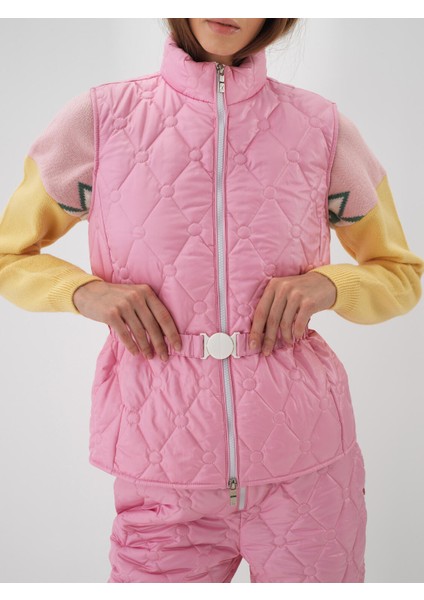 Kadın Pembe Formunu Koruyan Regular Fit Yelek