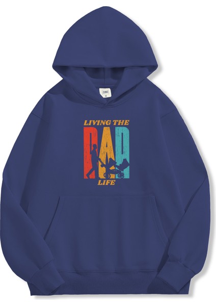 Unisex Sweatshirt Oversize Hoodie Living The Dad Life fırsatları