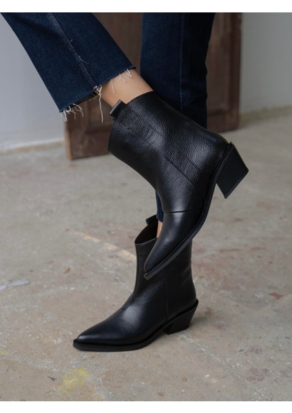 Prela Siyah Hakiki Deri Kadın Bot fırsatları