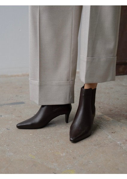 Odin Kahve Hakiki Deri Kadın Bot fiyatları