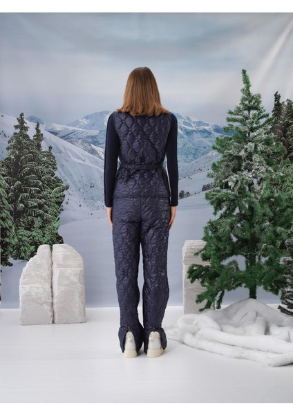 Kadın Lacivert Formunu Koruyan Regular Fit Yelek