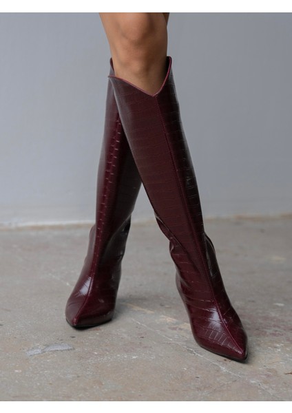 Zuris Bordo Kroko Çizme fiyatları