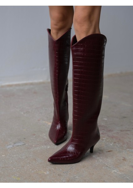 Zuris Bordo Kroko Çizme fırsatları