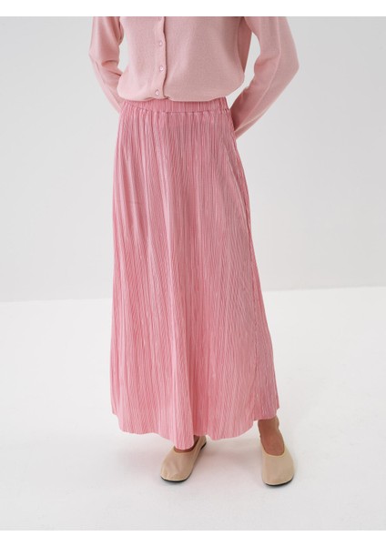 Kadın Pembe Formunu Koruyan Regular Fit Etek