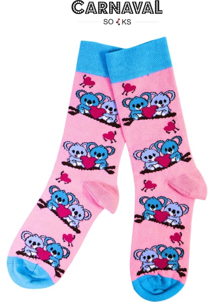 5\'li Koala Story Desenli Renkli Unisex Kutulu Çorap Seti fırsatları