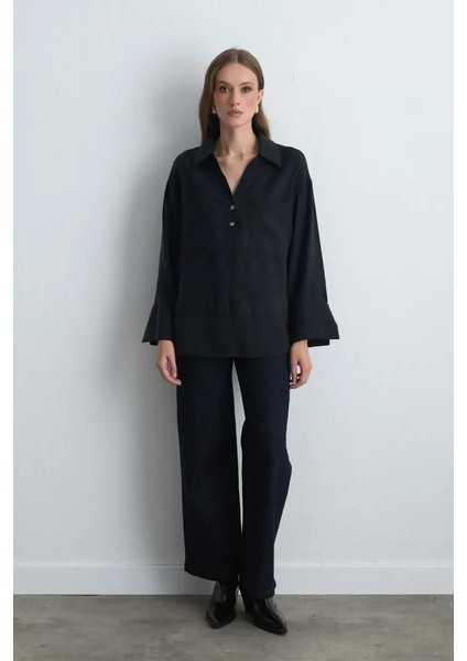 Rahat Kesim Modal Gömlek - Siyah fırsatları