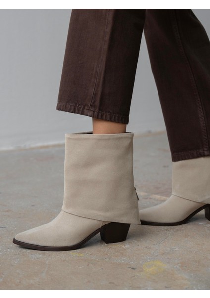 Plen Bej Süet Hakiki Deri Kadın Bot fiyatları