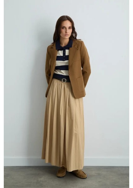 Yünlü Blazer Ceket - Camel modelleri