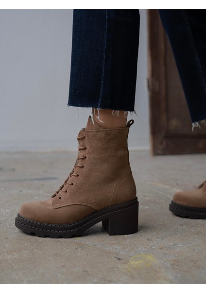 Nokka Camel Süet Hakiki Deri Kadın Bot fiyatları