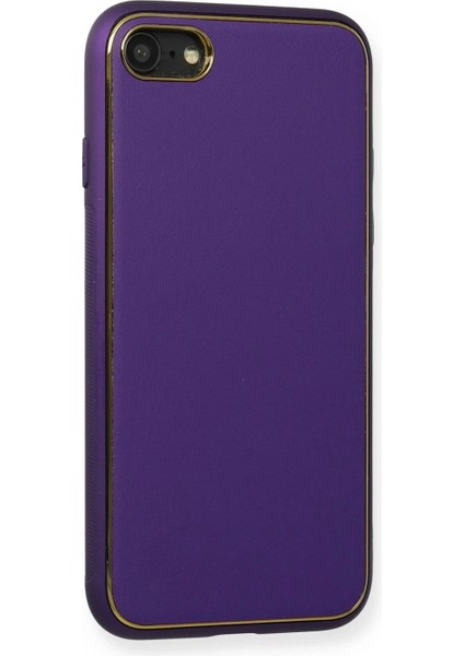 iPhone 7 Kılıf Coco Deri Silikon Kapak - Mor fiyatları