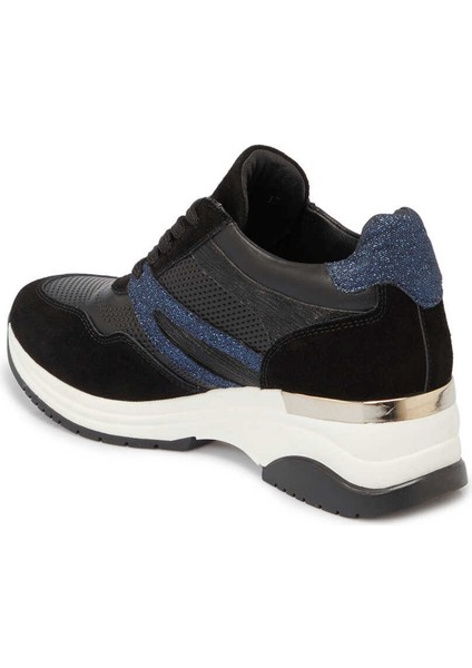 Siyah Hakiki Deri Kadın Sneaker - K24I1AY67193-A23
