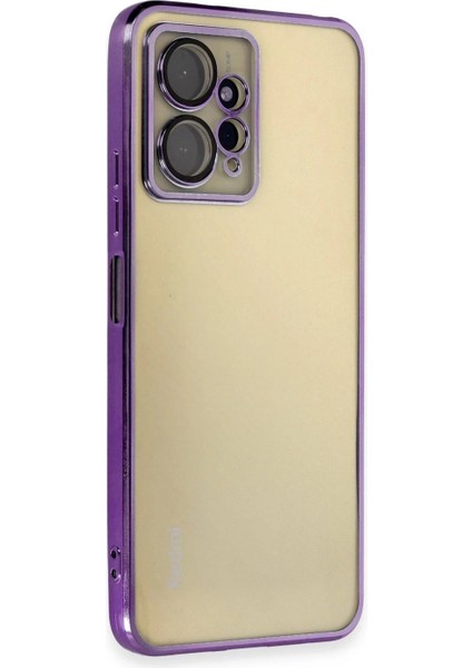 Xiaomi Redmi Note 12 4g Kılıf Lensli Silikon - Mor