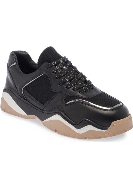 Siyah Hakiki Deri Kadın Sneaker - K24I1AY67194-A23