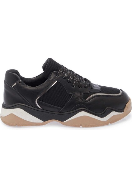 Siyah Hakiki Deri Kadın Sneaker - K24I1AY67194-A23