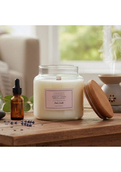 Therapy American Vanilla Kokulu Mum-Aromaterapi-Bambu KAPAK-600ML fiyatları