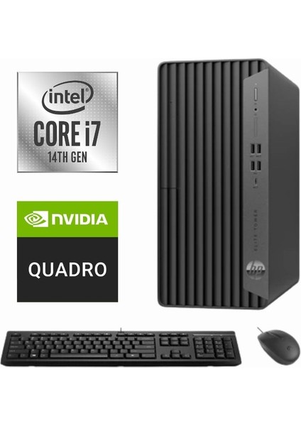 Elite Tower 800 G9 I7-14700 999Z3ET-660 32GB 512GB Quadro T400 4gb W11PRO Masaüsü Bilgisayar