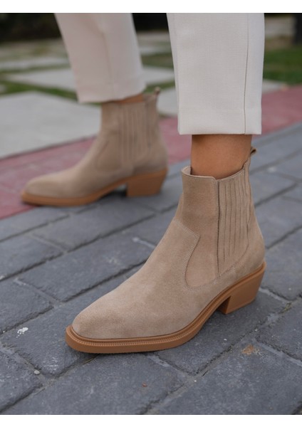 Konate Bej Süet Hakiki Deri Bot indirimleri