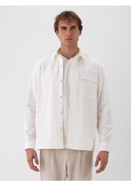 Erkek Ekru Pamuk Dokulu Regular Fit Gömlek Ceket indirimleri
