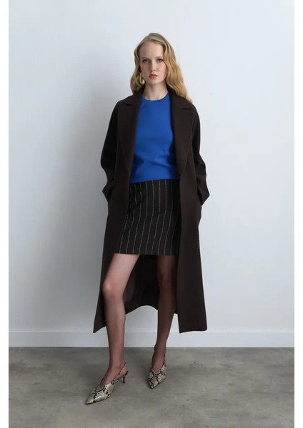 Kısa Kollu Triko Bluz - Mavi fiyatları