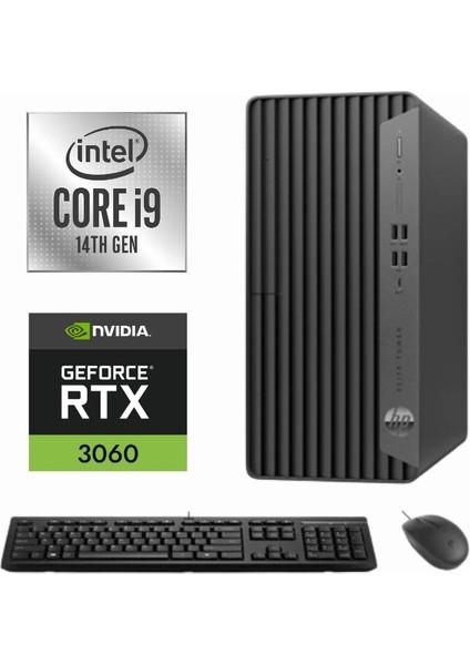 Elite Tower 800 G9 I9-14900K 999Z3ET-741 64GB 512GB Rtx 3060 12GB W11PRO Masaüsü Bilgisayar