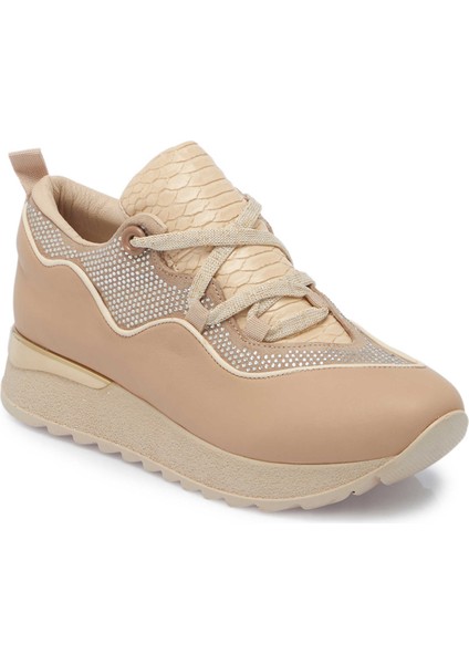 Bej Hakiki Deri Kadın Sneaker - K24I1AY67195-A25