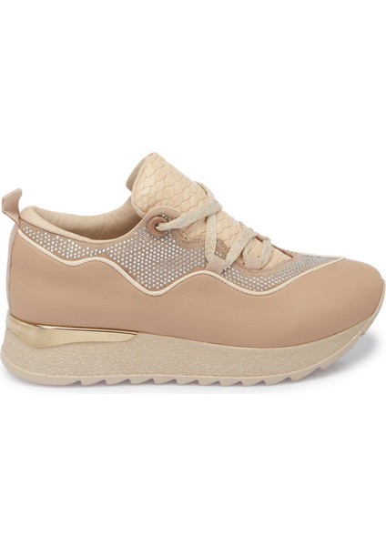 Bej Hakiki Deri Kadın Sneaker - K24I1AY67195-A25