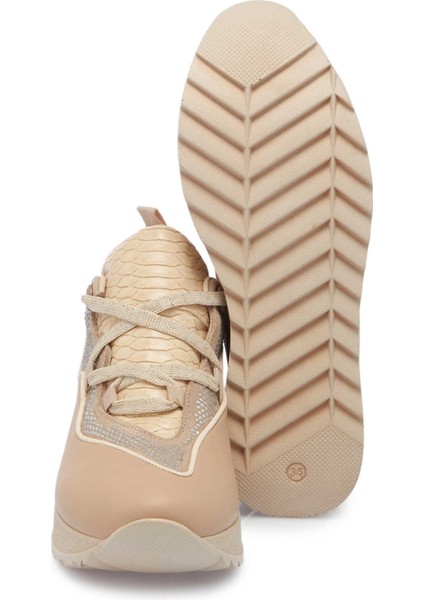 Bej Hakiki Deri Kadın Sneaker - K24I1AY67195-A25