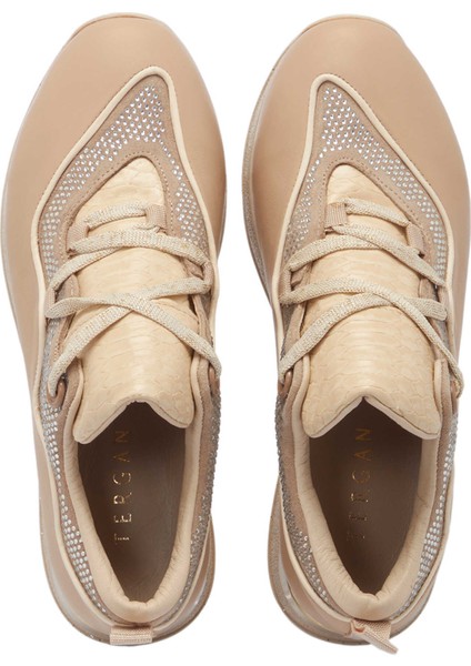 Bej Hakiki Deri Kadın Sneaker - K24I1AY67195-A25