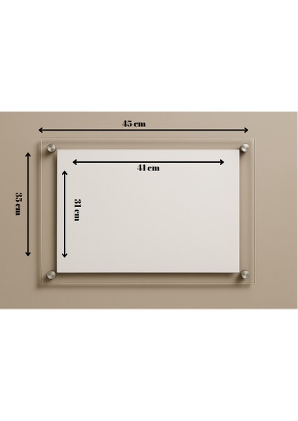 35X45 cm Pleksi Duvar Sertifika Çerçevesi – Şeffaf, Vidalı, Diploma & Duyuru Panosu fiyatları