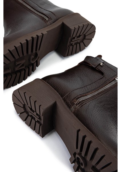 Kadın Hakiki Deri Kahverengi Casual Bot 33 2013 Bn Bot SK24-25 Kahve Fltr modelleri