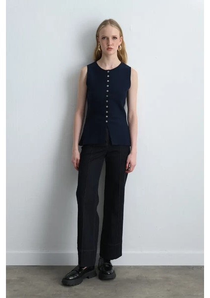 Viskon Triko Yelek - Lacivert fırsatları