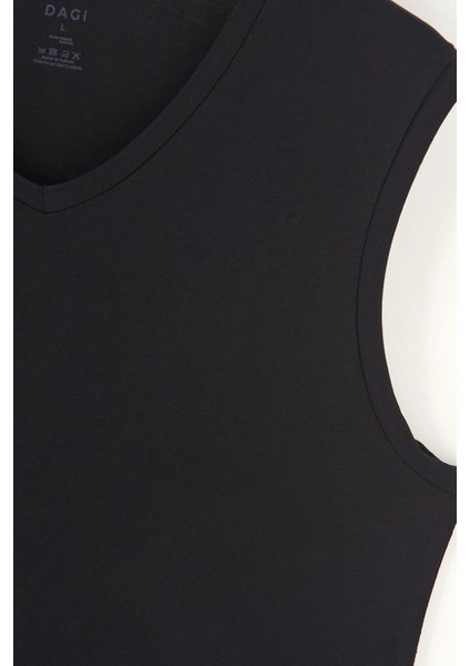 1070 Erkek 2'li Kolsuz V Yaka Fanila-Siyah fiyatları