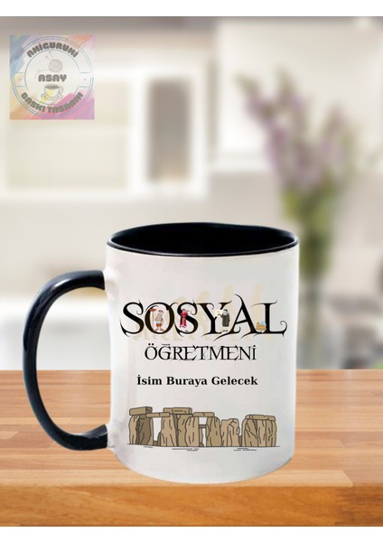 Sosyal Öğretmeni Öğretmenler Günü Kişiye Özel Kupa Bardak