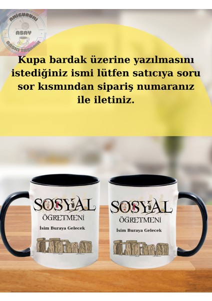 Sosyal Öğretmeni Öğretmenler Günü Kişiye Özel Kupa Bardak modelleri