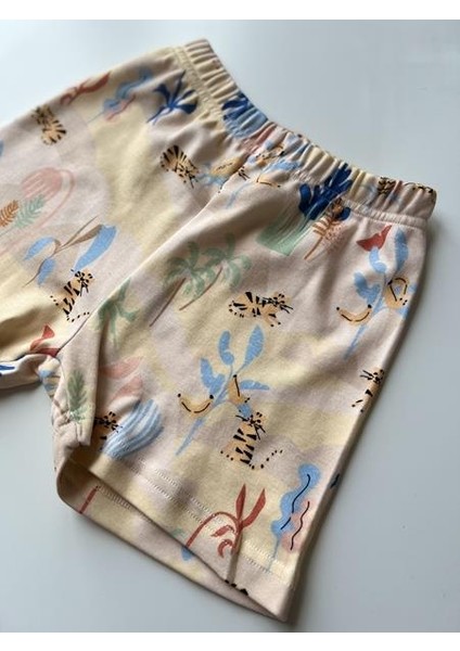 Summer Safari Desen Yazlık %100 Pamuk Şort modelleri