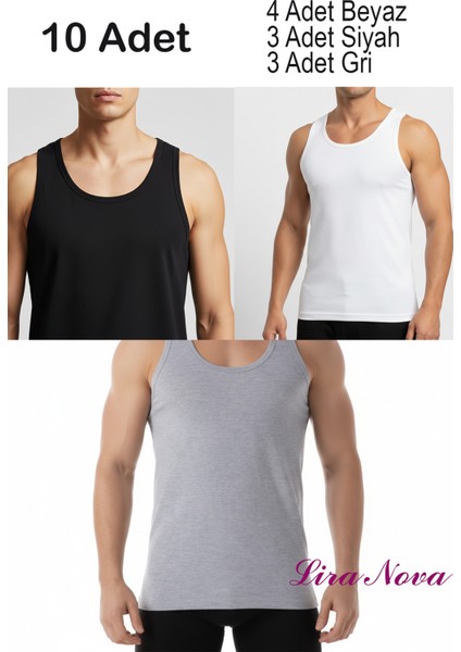 Klasik Atlet Suprem Kumaş %100 Coton 10'lu Hertip Sporcu Atlet