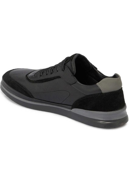 Siyah Hakiki Deri Erkek Sneaker - E24I1AY56689-A23 indirimleri