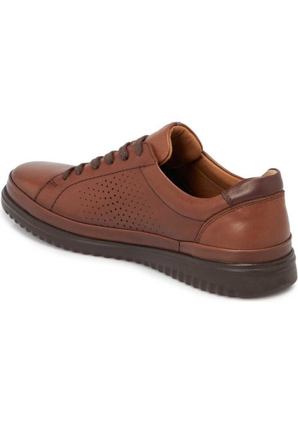 Kahve Hakiki Deri Erkek Sneaker - E24I1AY56696-G36